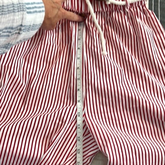 Myra Bag,ADORABLE Red/White Striped Cropped Pants,Elastic-Waist,Nautical,Size S - Picture 12 of 13